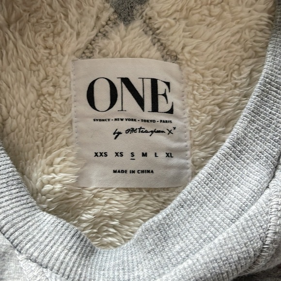 One Teaspoon Cropped Grey Sweatshirt with fleece lining - Picture 5 of 5